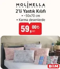 MOLİNELLA YASTIK KILIFI 2’Lİ